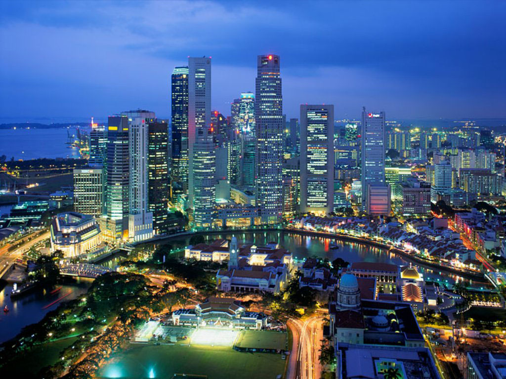 Foto-Foto Pemandangan Kota Singapura di Malam Hari ...