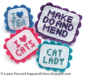 http://bugsandfishes.blogspot.com/2014/06/how-to-cross-stitch-sampler-brooches.html