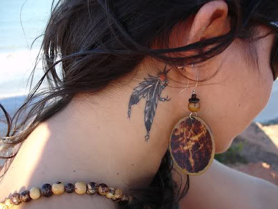 good tattoo ideas feathe tattooed on back ear ear is unique tattoo places