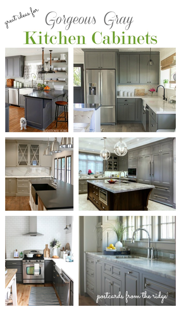 Great Ideas for Gray Kitchen Cabinets | Postcards from the ...