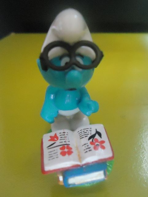 Brainy Smurf figure by Peyo Schleich