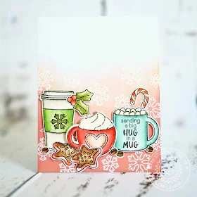 Sunny Studio Stamps: Mug Hugs Hot Chocolate & Coffee Christmas Card by Lexa Levana.
