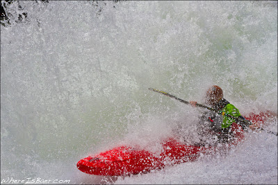 Unknown Paddler in a Dagger Green Boat entering the THING Georgia, GA, Chris Baer, Oceana