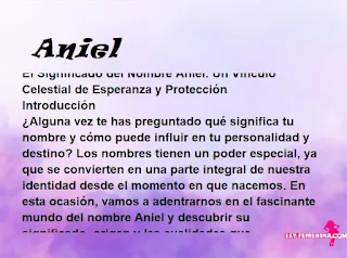 significado del nombre Aniel