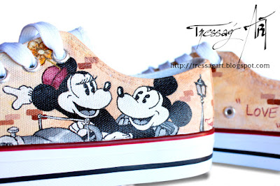 Custom Shoes hand painted Mickey