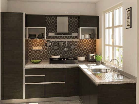 limited space small l shaped kitchen design