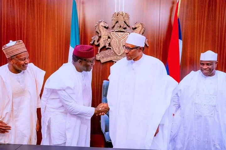 FLOODING: Buhari meets with Leadership Nigerian Governors' Forum.