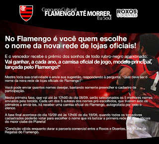 Newsletter do Flamengo divulgando a promoção com a Roxos e Doentes