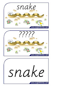 snake printable flashcards