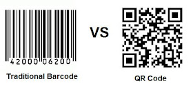 barcode vs QR code, traditional barcode, 2 dimensional barcode, square qr code