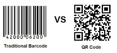 barcode vs QR code, traditional barcode, 2 dimensional barcode, square qr code