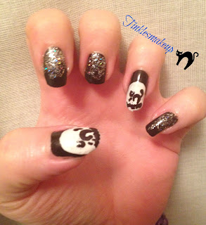 nail art gatto nero halloween