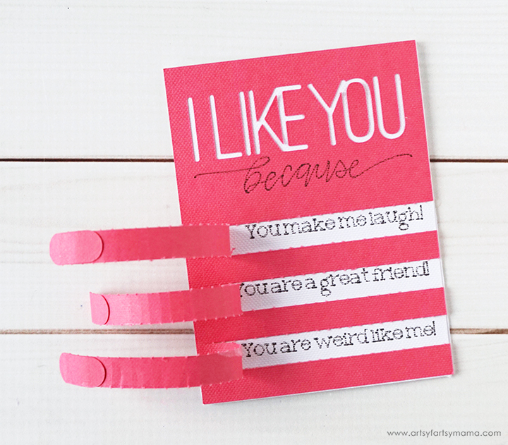 I Like You Because... Valentine Card