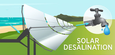 Solar Desalination Illustration - simple - effective - infinite - Drinking Water