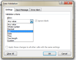 <img  itemprop="photo" src="DATA_VALIDATION_LIST.png" alt="MICROSOFT EXCEL 2010 - LIST FROM DATA VALIDATION">