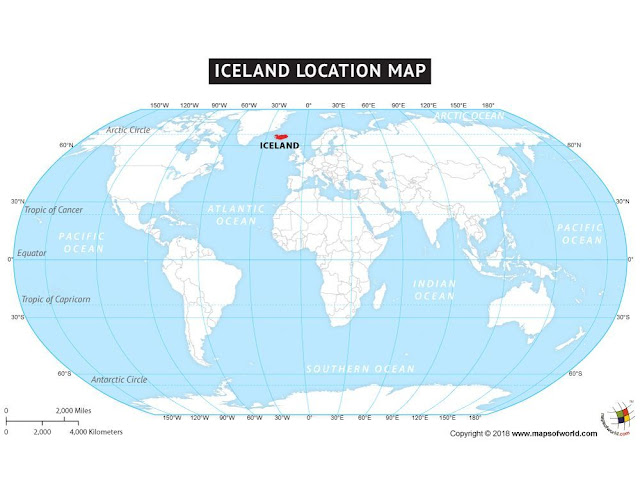 where is iceland on the world map