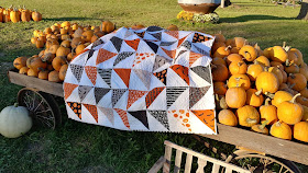 HST Halloween quilt made with Cats, Bats, & Jacks fabric by Riley Blake Designs