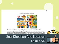Soal Direction And Location Kelas 6 SD TA 2019 2020