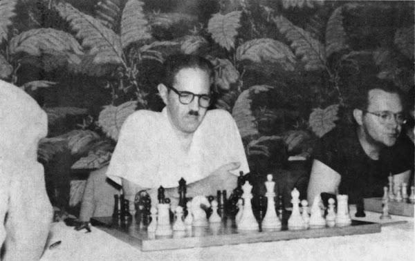 International Master Isaac Kashdan (fourth prizewinner). R. E. Russell (Atascadero) at right.