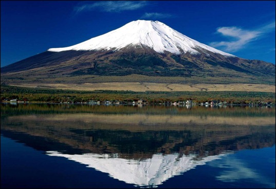 MountFijiWithReflectionOnWater
