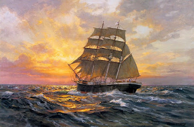 Pintura al óleo Barcos