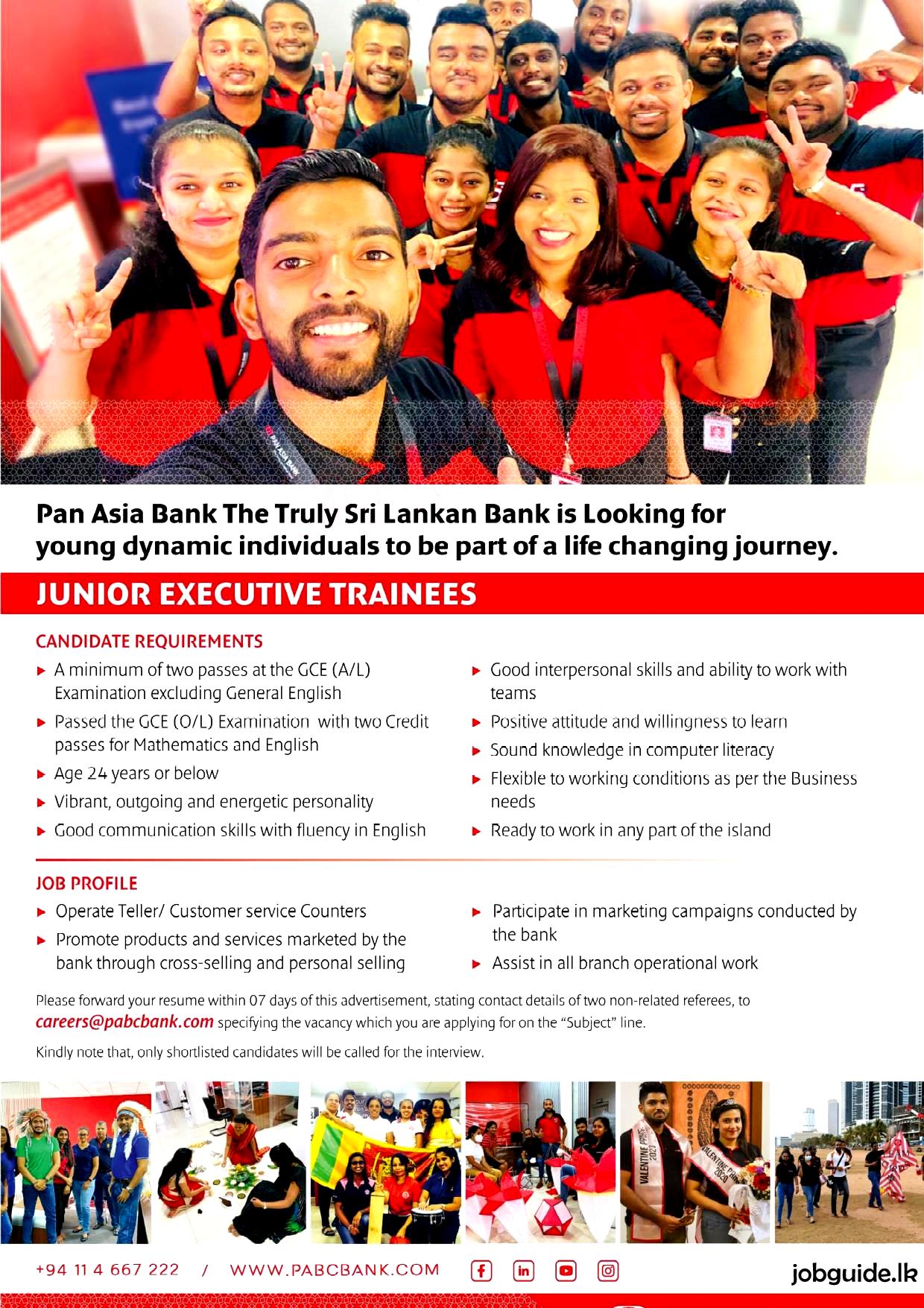 Pan Asia Bank Jobs 2023