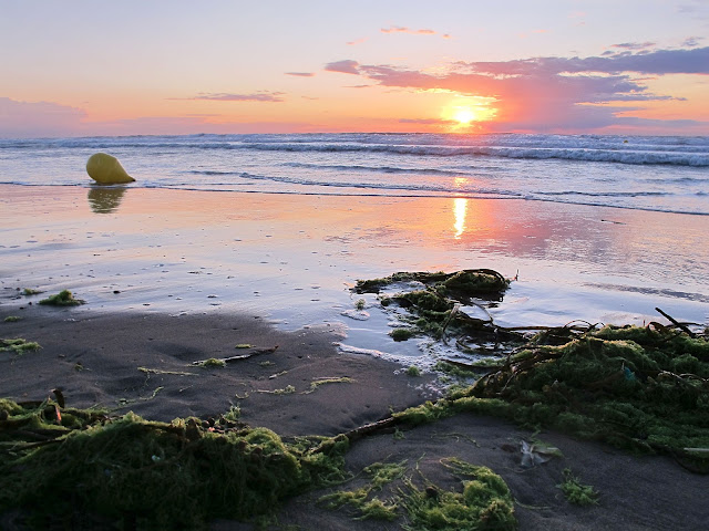 Oostende: zonsondergang aan zee