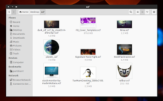 XCF thumbnails Nautilus 3.8