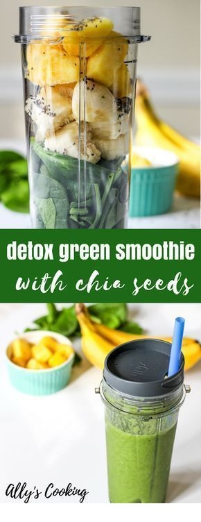 Detox Green Smoothie with Chia Seeds