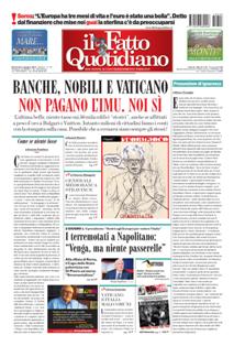 Il Fatto Quotidiano del 3 Giugno 2012 | ISSN 2037-089X | TRUE PDF | Quotidiano | Cronaca | Politica
Il quotidiano è edito dal 23 settembre 2009. L'uscita del giornale è stata preceduta da una lunga fase preparatoria iniziata il 28 maggio 2009 con l'annuncio del nuovo quotidiano dato sul blog voglioscendere.it da Marco Travaglio.
Il nome della testata è stato scelto in memoria del giornalista Enzo Biagi, conduttore del programma televisivo Il Fatto, mentre il logo del bambino con il megafono si ispira al quotidiano La Voce, in omaggio al suo fondatore Indro Montanelli.
L'editore ha manifestato la volontà di rinunciare ai fondi del finanziamento pubblico per l'editoria e di sovvenzionarsi soltanto con i proventi della pubblicità e delle vendite, e di usufruire solo delle tariffe postali agevolate per i prodotti editoriali sino alla loro abrogazione nell'aprile 2010.