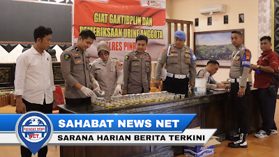 Personel Polres Pinrang Jalani Tes Urine Mendadak, Kapolres Pinrang Tegaskan Ini,!