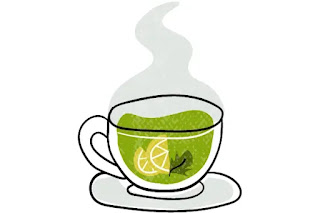 Green tea recipe, green tea cartoon