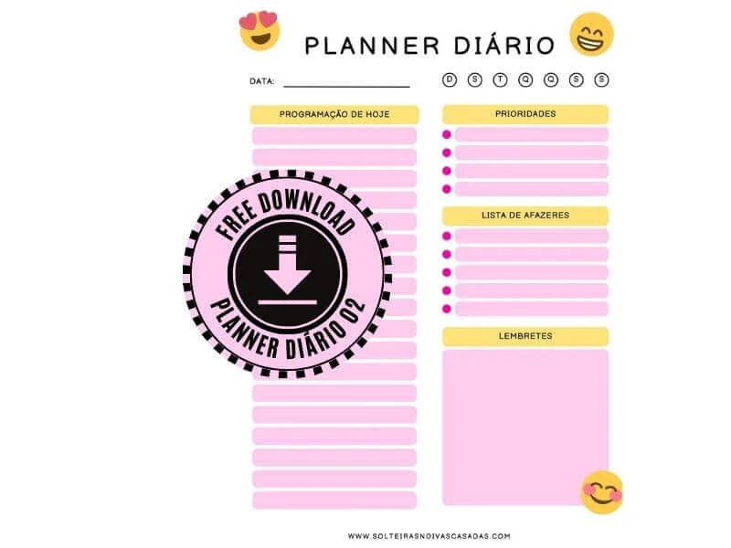 Planner Diário: O Segredo para uma Vida Organizada e Produtiva - free downloand - baixe grátis