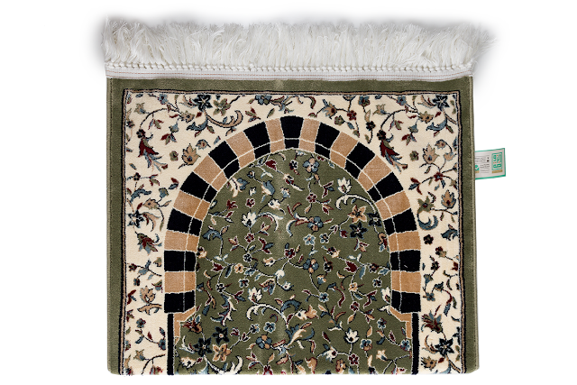  ALRAWDA PREMIUM PRAYER RUGS (GREEN) سجاد الروضة الفاخر