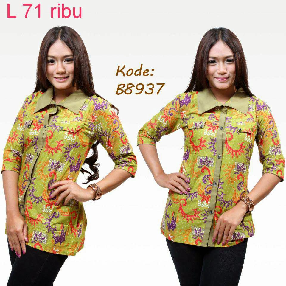  Model  Baju Batik Pasangan Muslim Modern Terbaru 2014 