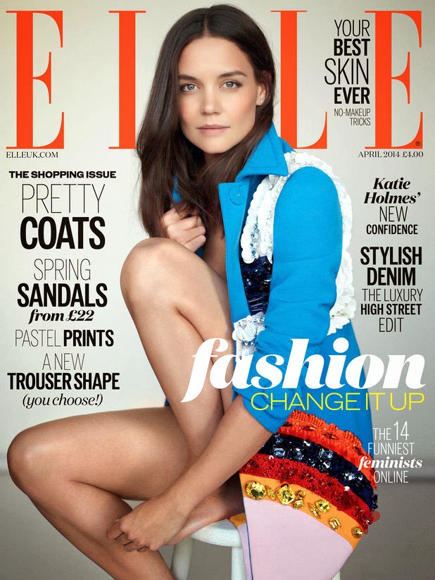 Katie Holmes Covers ELLE Magazine UK, April 2014