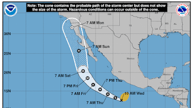 Se forma la tormenta tropical Hilary en el Pacífico y amenaza con convertirse en huracán