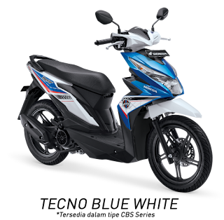 Kredit Motor Honda Bandung - Beat Sporty eSP Facelift - Putih Biru