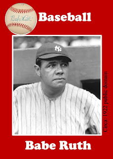 Baseball Card for Babe Ruth