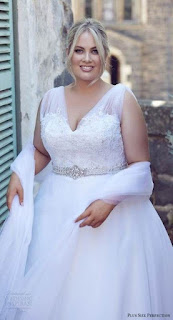 Vestidos y peinados para novia gordita