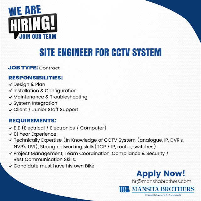 Mansha Brothers Latest Jobs in Lahore April 2025