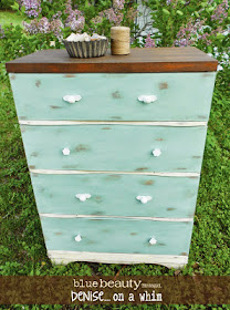 Duck Egg Blue Dresser Makeover from Denise on a Whim