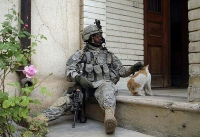 Soldiers with Pets Seen On www.coolpicturegallery.us