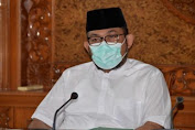 Sekretaris Daerah(Sekda) H.Sudirman mengikuti rakor pengendalian harga pangan secara virtual