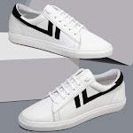 White-Black Sneakers, Standard Quality - Cool and Comfy Fashion
