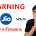 Reliance Jio Spam Warning
