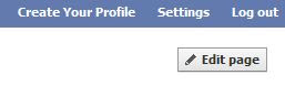 facebook edit page link