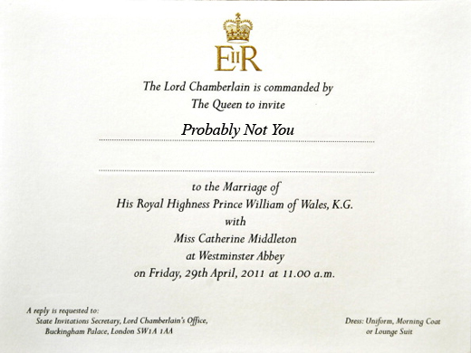 royal wedding invite wording. Royal Wedding Invitations