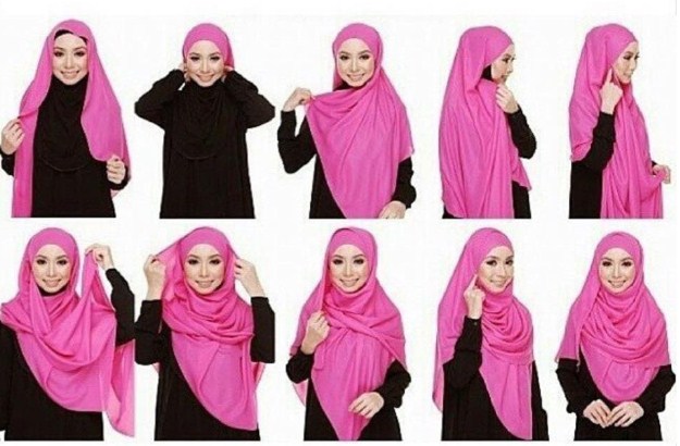 Cara Memakai Hijab Pesta Simple Segi Empat Modern Terkini