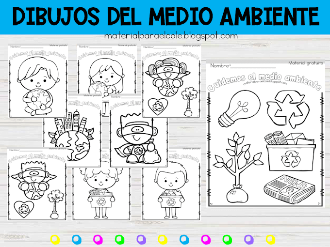 DIBUJOS PARA COLOREAR DEL MEDIO AMBIENTE